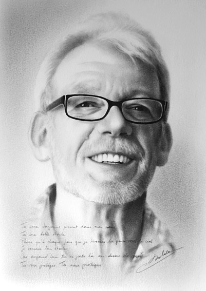 Portrait d'un homme âgé avec des lunettes. 